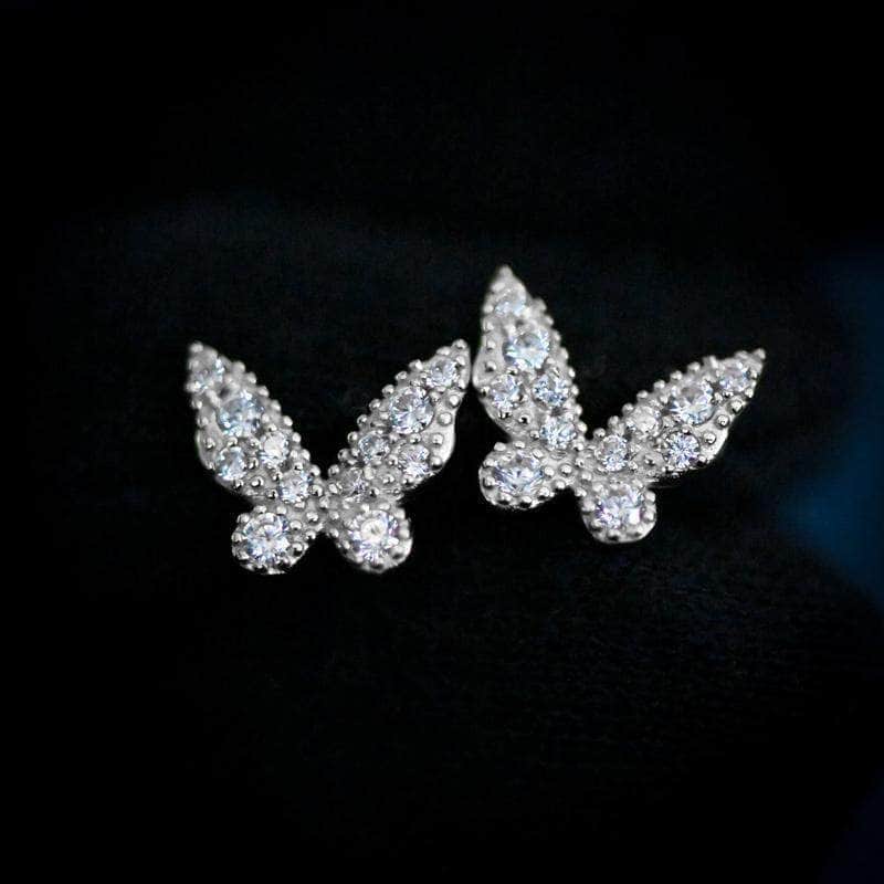 18 Karat White Gold and Diamond Butterfly 2.95cts Earrings – RACHEL LYNN  CHICAGO